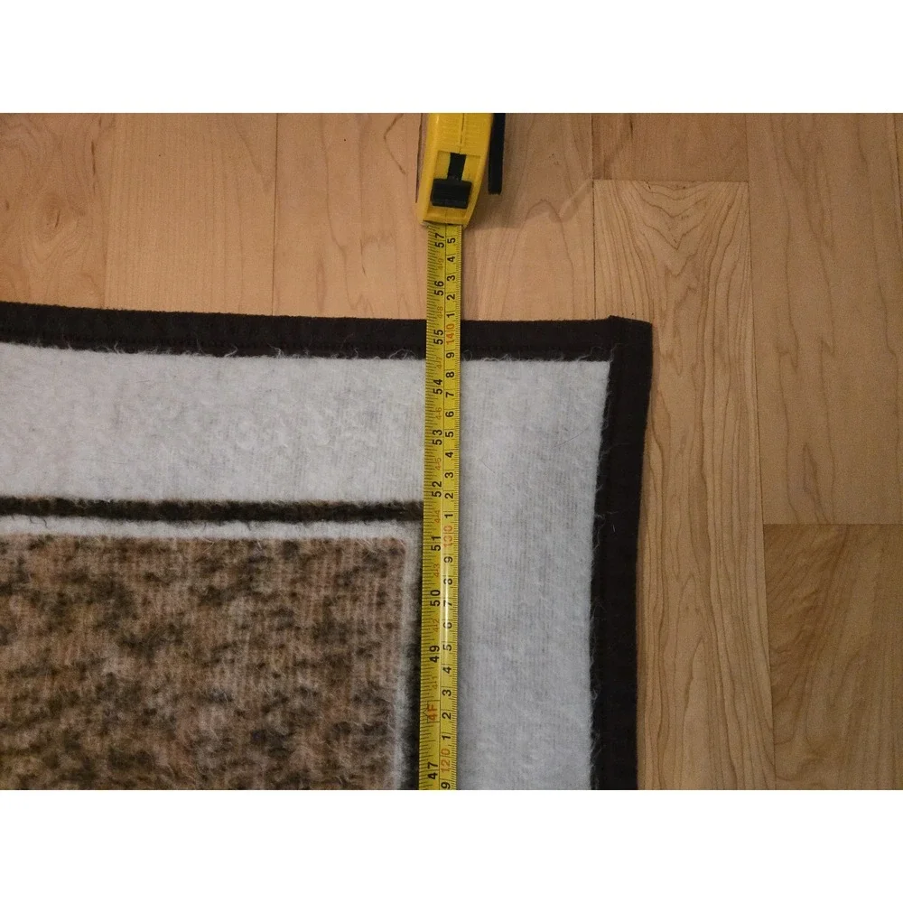 VTG Biederlack Horse Reversible Throw Blanket Brown Tan 55 X 75 In RL Decor